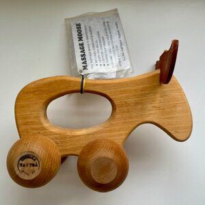 Vintage Swedith Carl Nelson Wooden Moose with original tag and ribbon